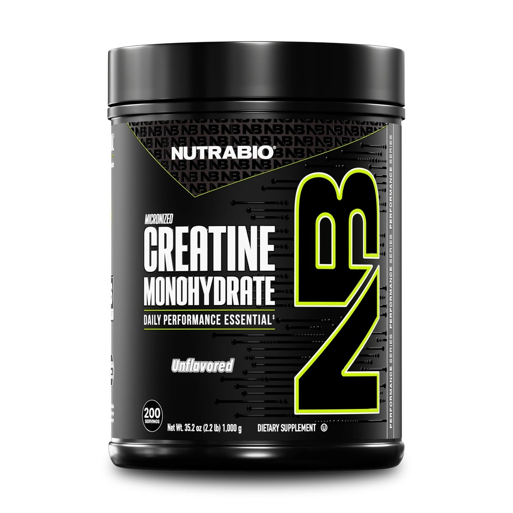 Suplemen bubuk Creatine Monohyder NutraBio Pure Mikronized Creatine Monohyder, Tanpa Rasa, (1000 G) - Mendukung Energi Otot Peluru, Pemulihan, dan Kekuatan - HPLC Tested Creatine Powder Suplemen Untuk Pria dan Perempuan