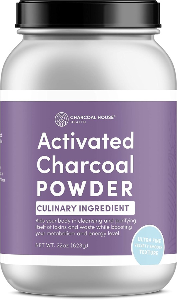 Ultra FINE Coconut Activated Charcoal Powder - Culiner and Cosmetic Application, Velvety Smooth Texture for Smoothies, Ice Creams, Pastri, Sops, Ultra Fine for a Soft Finish, No Grit!