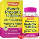 Welly Womens Probiotic 50 Milyar Gummies 12 Strain - dengan Prebiotic Fiber untuk Digetical - Vaginal, Digetical, Imune Support and Gut Health - Shelf Stable Probiotic Gummies - 60 Gummies