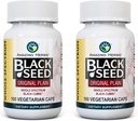 Amazing Herbs Whole Spectrum Black Seed Original Plain, Vegetarian Capsules - Gluten Free, Non GMO, Cold Menekan Nigella Sativa Aids in Digetical Health - 100 Count, 475mg (2- Pack)
