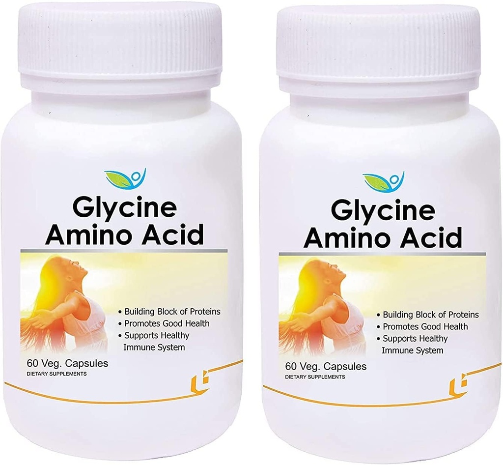 BETT Biotrex Glycine Amino Acid - 60 Veg Capsules - Paket 2, Promotes Good Health