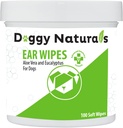 Dog Ear Cleaner Wipes dengan Aloe dan Eucalyptus (100 Count)