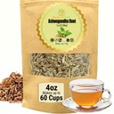 Cure wid Pure Certified Organic Ashwagandha Root Yea 124; Cut & Sifted 4oz None-GMO non-Irwagandha Tea for Women & Men Adaptogenic Wellness 124; Withania Somnifera for Herbal Infusion & Capsules