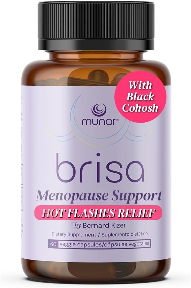 Dukungan Munar Brisa Menopause - Keseimbangan Hormonal untuk Perempuan dengan Milk Thistle, Vitex, Black Cohosh dan Rhubarb. Reduces Hot Flashes, Boosts Energy, Liver Detox - 30- Day Supply (60 Kapsul)