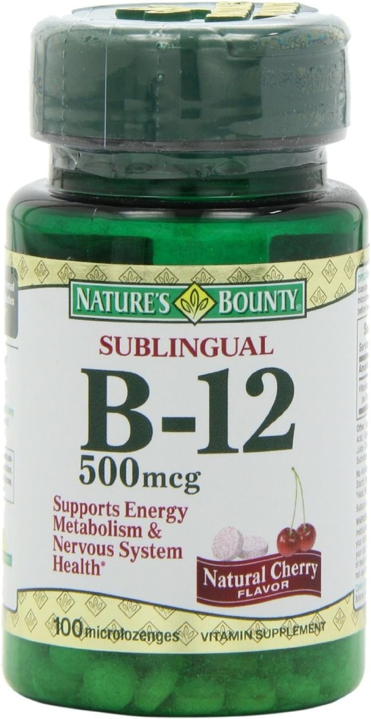 Nature 's Bounty Vitamin B-12 500 mcg, 100 ea (Paket 3)