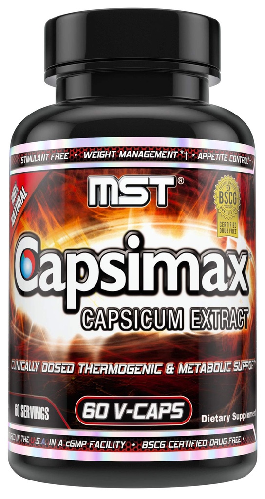 MST Capsimax Supplement 100mg V Kapsules, 60 Serasure Clinically Dosed Weight Management, Thermogenic, Appetite Control, Calorie Burning, Metabolic Health, Stimulant Free.