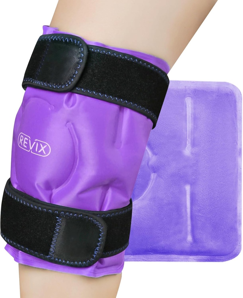 Paket Es REVIX Knee untuk Injuries Dapat Dipakai kembali, Gule Ice Wrap dengan Terapi Kompress Dingin untuk Swelling, Bruises, Injuries, Arthritis, Aplikasi Bebas Tangan