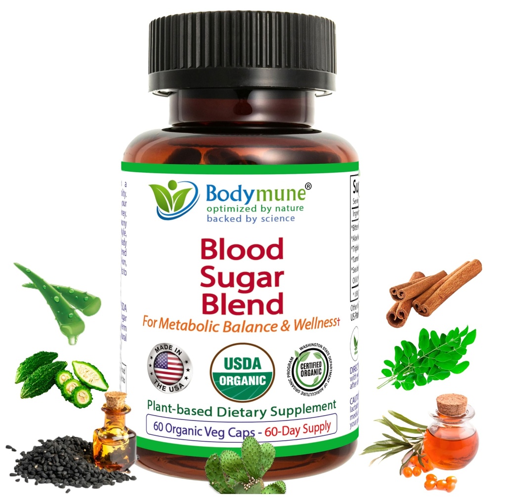 US DA Organic Blood Sugar Blend, Support 124r Heally Metabolism