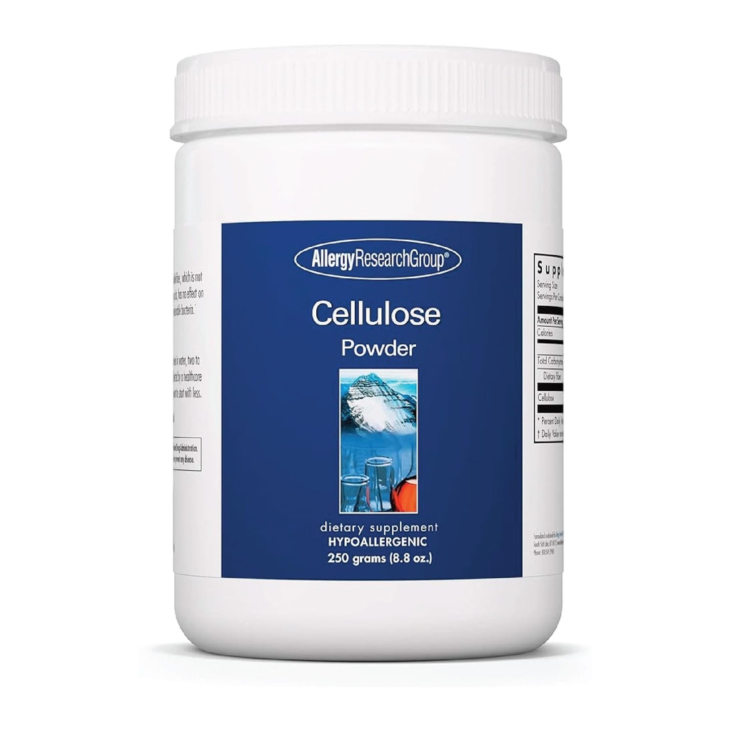 Allergy Research Group Celluloose Powder - Microcrystalline Cellubose Powder, 2000mg Impolleble Fiber Suplemen, Bekulusos, Non- Fermentable, hypopultigenik - 8.8 Oz