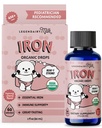 "Milk Organic Cair" Suplemen Besi untuk Anak-Anak Gula Liquid Besi untuk Anak-anak selama 4 Bulan sampai 3 Tahun - Cherry Flavor, 60 Hamba