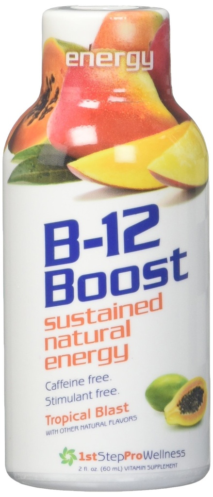 B-12 Shot Maksimum Energy, Tropical Blast, 2-Ounce, 12 per Box