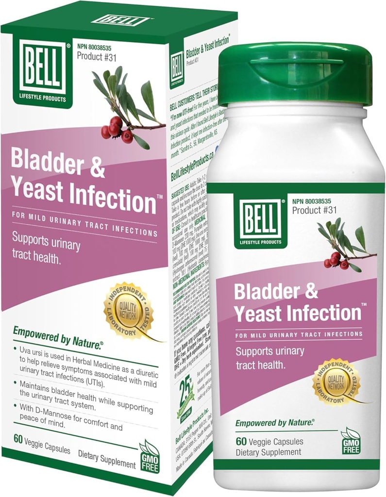 Bell Lifestyle Product Bladder Health & Yeast Balance 124; 60 Capsules