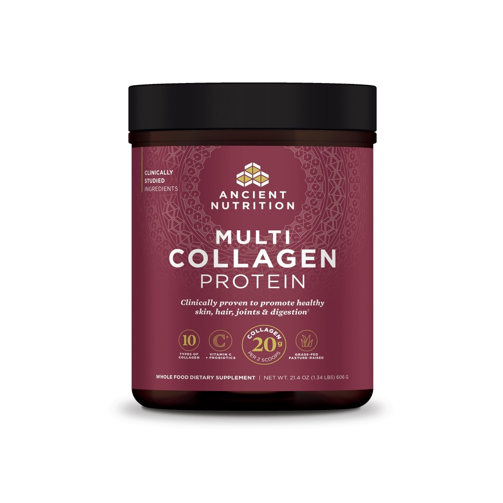 Koleksi Nutres Kuno Peptides Powder, Multi Collagen Protein, Perempuan & Pria, Vitamin C, Progories, Collagen Hydrolyzed, Supports Skin, Joints, Gut Health, Unflashed, 60 Servings