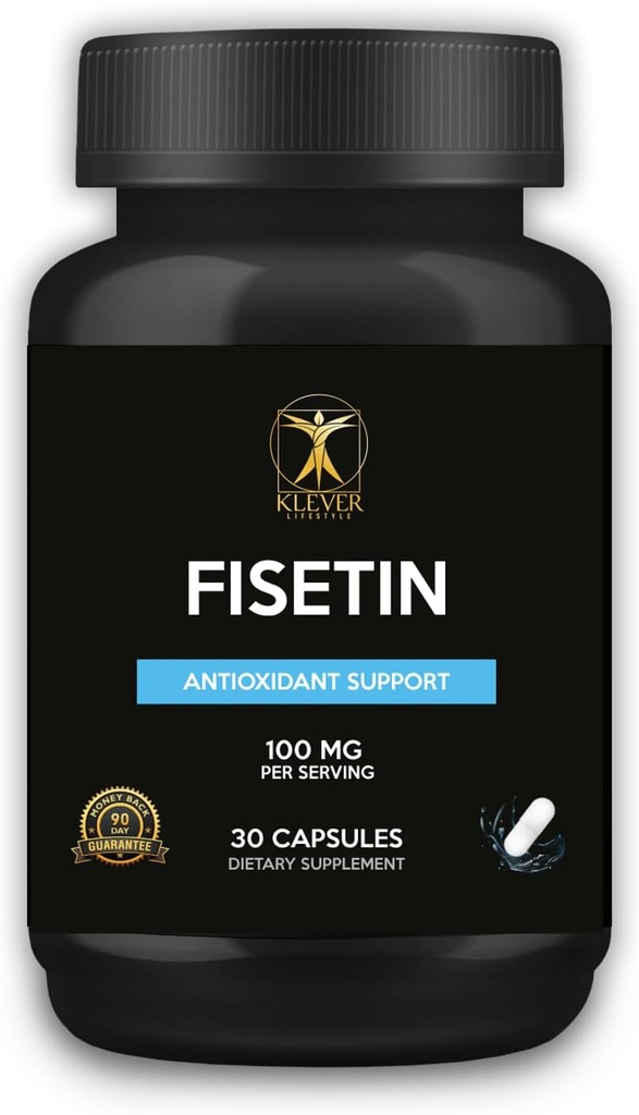 Klever Lifestyle 124; Fisetin 124; Bioflavonoid 124; antioksidant Suplemen, Anti- Aging Effects, Skin Health, Metabolic Benefit 124; 30 Capsules 124; 100mg per Serving
