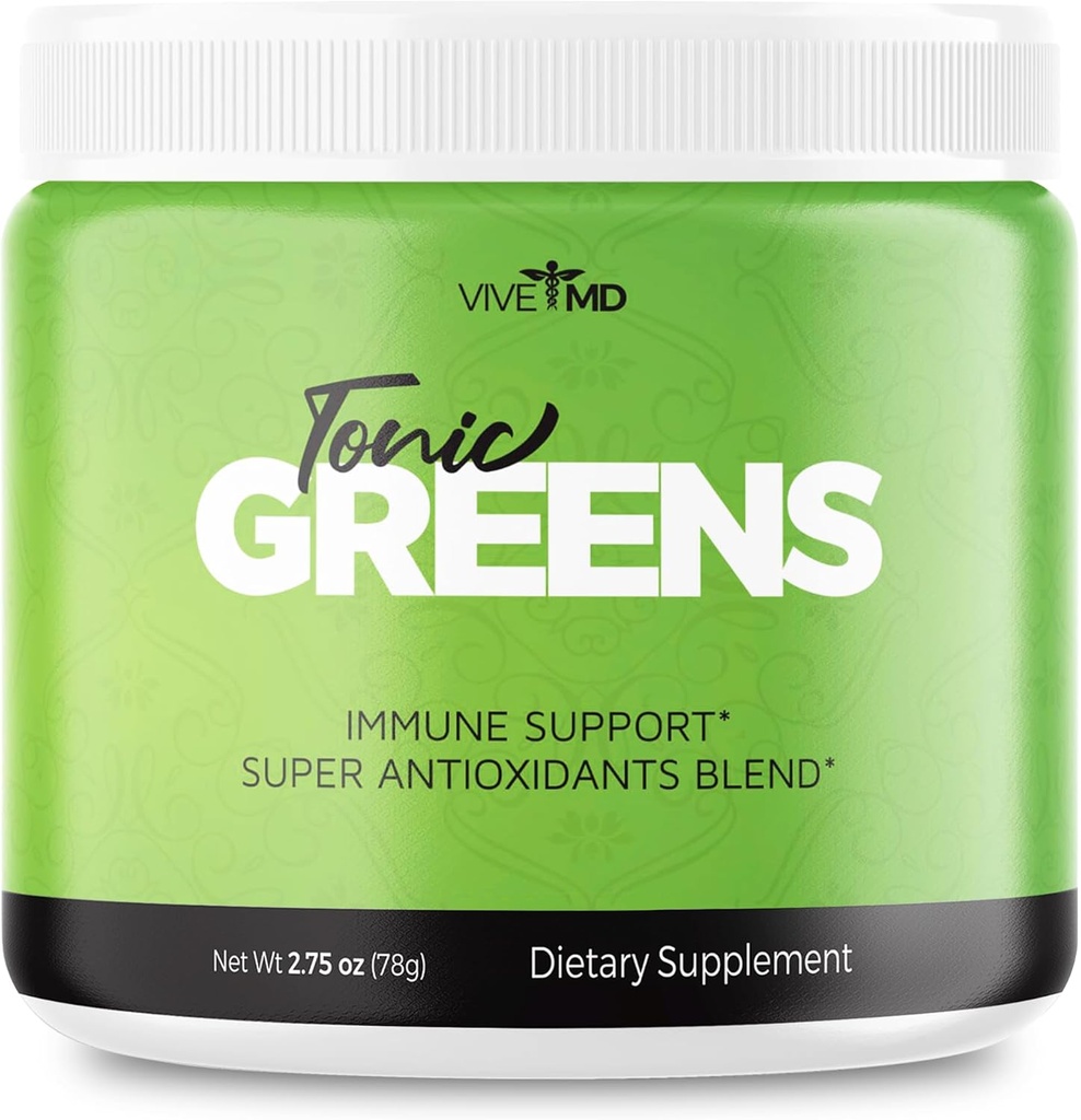 Tonic Greens Powder Vitamin Boost Suplement Official Formula Mula - Natural Green Blend Energy Power - BCAA L- Glutamine B6, Revolusioner Energi Fix Solution Resolusi (1 Pack)