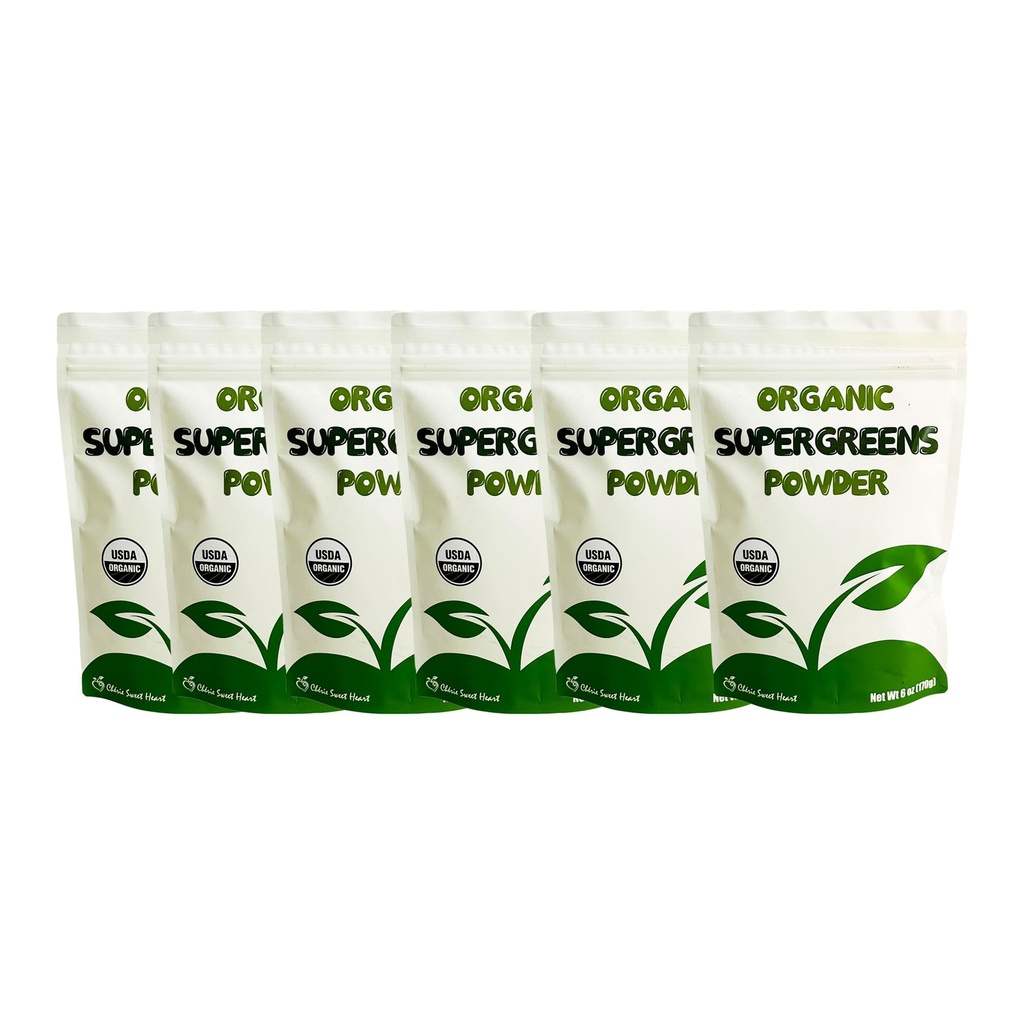 Cherie Sweet Heart Supergreens Powder - Green Superfood - Organic Greens Powder Super Greens - Smoothie Powder - Superfood Powder - Powder Greens - 2.25LB Super Greens Powder - 204 Servis