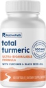 NativePath Turmeric Curcumin dengan Minyak Benih Hitam - Advanced Antioksidant & Joint Sufflement - Premium Turmeriic Softgels dengan Ledakan Tinggi Enhanced, Non-GMO & Gluten- Free, 60 Softgels