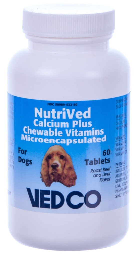 NutriVed Calcium Plus Chewable Vitamin For Dogs - 60 Tablet