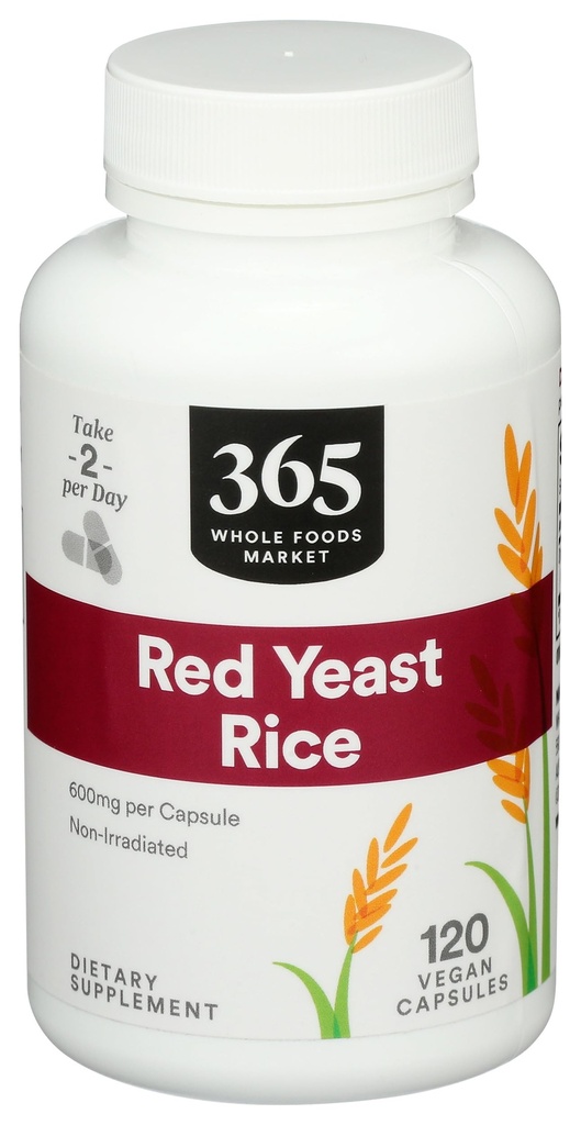 365 oleh Whole Foods Market, Red Yeast Rice 600mg, 120 Count