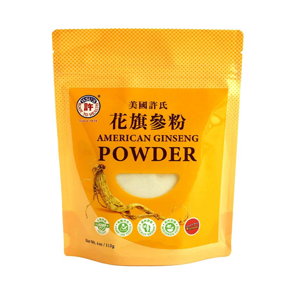 Hsu 's SKU 1175; American Ginseng Powder 124; Cultiged Ginseng dari Marathon County, Wisconsin 124;