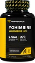 PrimaForce Yohimbine HCI 2.5mg, 270 Kapsul - Premium Suplemen, Boosts Performance, Zero Fillers, Non- GMO dan Gluten Free