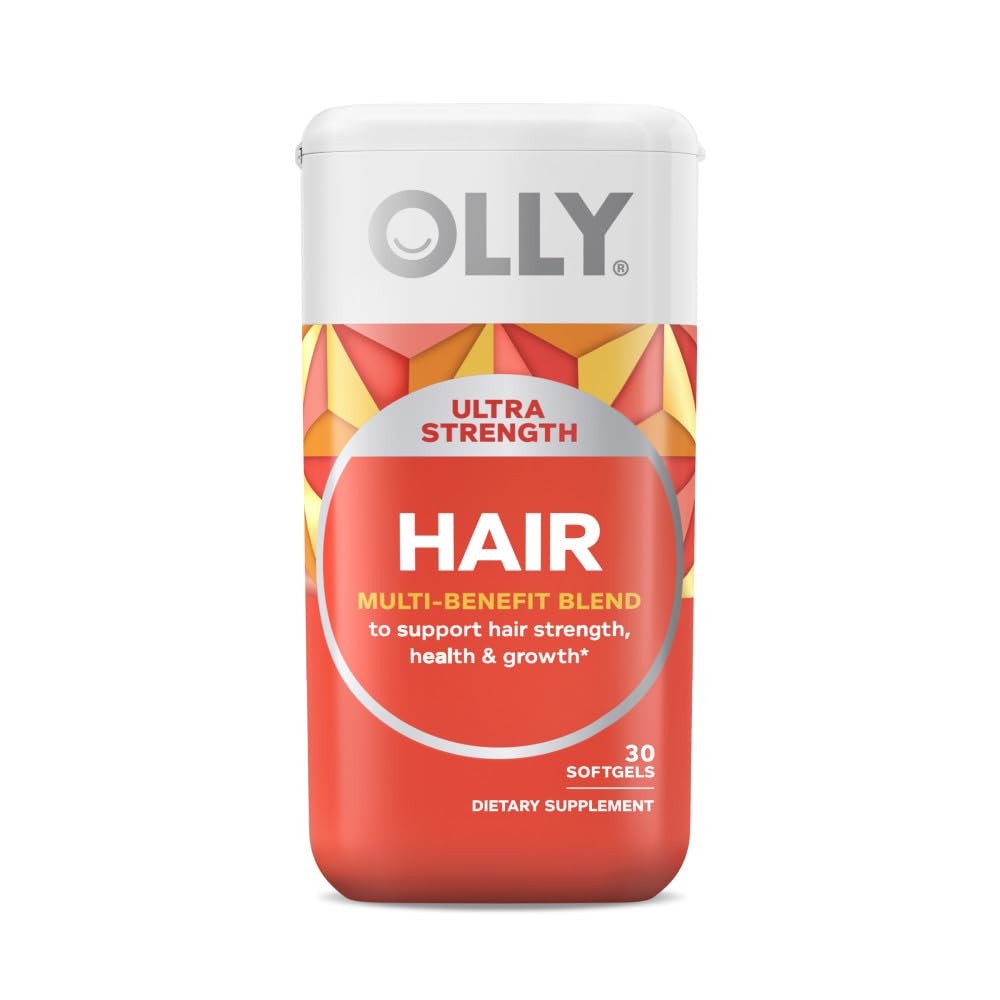 OLLY Rambut dan Skin Vitamin Bundle - Ultra Kekuatan Rambut Softgels dengan Biotgin, Kertin, Vitamin B12, D dan Flawless Completion Gummy dengan Vitamin A, E, Zinc untuk Clear Skin - 30 dan 50 Count