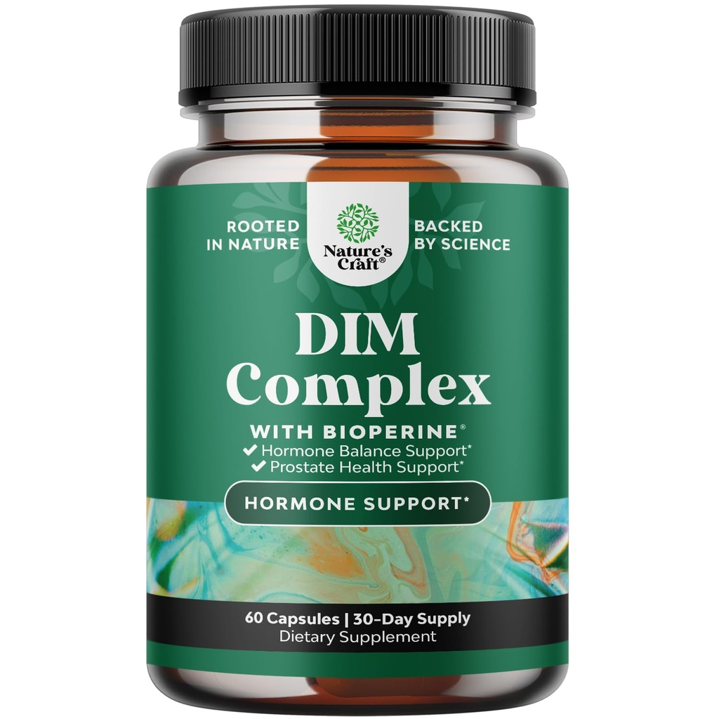 Suplemen DIM murni untuk Pria dengan Bioperin - DiM Estrogen Blocker untuk Manusia untuk Hormone Saldo & Prostat Kesehatan - Diindolylmetana Testosteron Kompleks dengan Broccoli - 60 Capsules