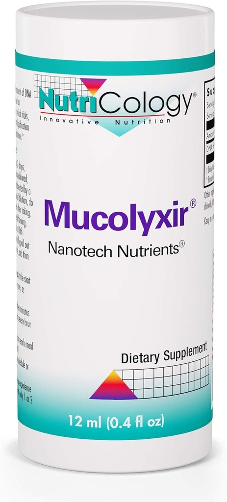Nutricology Mucolymedicine Supplement - Mucus Clearance from Lungs, Mucus Relief, Microdosis DNA, Salmon Pasifik Liar, Cair Drops - 0.4 Fl Oz