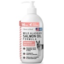 Wild Alaska Salmon Fish Oil for Dogs - 16 oz. dari Fish Oil Formula - Pompa Cap Bottle - Berisi Omega- 3 dan 6, Vitamin D, EPA, dan DHA untuk kesehatan Skin dan Coat