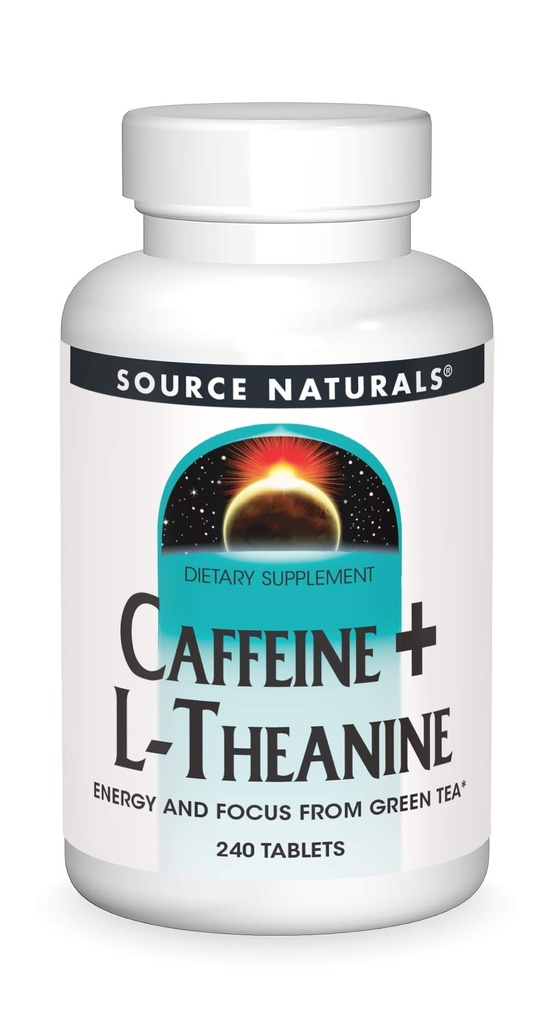Source Caffeine + L-Theanine, Energi dan Fokus Dukungan dari Green Tea * - 240 Tablet