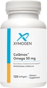 XYMOGEN CoQmax Omega 50 mg - CoQ10 + Fish Oil Omega 3 Suplemen - Dual- Action Heart Health Dukungan - Coenzim Q10 + Specialized Fish Oil untuk 3X Greater Absorpsi EPA DHA (120 Softgeels)