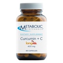 Curcumin + C untuk Pemeliharaan Metabolik - Longvida + Vitamin C Enhanced Curcumin Suplement for Brain Fungsi & Joint Mobility (60 Capsules)