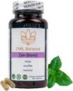 Zen Blend - Stress and Anxiety Supplement with Ashwagandha, L-Theanine, Holy Basil, Skulcap, Passionflower & Lemon Balm 124; Supports Mood, Focus & Stress Relief 124; Vegan & Nun-GMO 1244; 60 Capsules