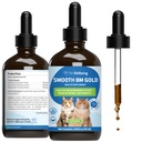 Pet Wellsing Smooth BM Gold for Dog & Cats - Relief sembelit & Stool Softtener, Menyediakan Gerakan Boul Sehat - Suplemen Serba Alam 4 oz (118 ml)