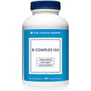 The Vitamin Shoppe B-Complex 100 - Support Energy Production, Nervous System Fungsi & Nutrient Metabolism - Excellent Sumber B1, B2, B6, Niavin, Acid & Biotin (300 Vevgie Caps)