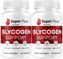(2 Paket) Super Flow Glycogen - SuperFlow Glycogen Dukung Kapsul, Super Flow, Glycogen Dukung Super Flow, SupperFlow Glycogen Dukungan, Super Flow Glyco Optimizer, 60 Capsules untuk 2 Bulan