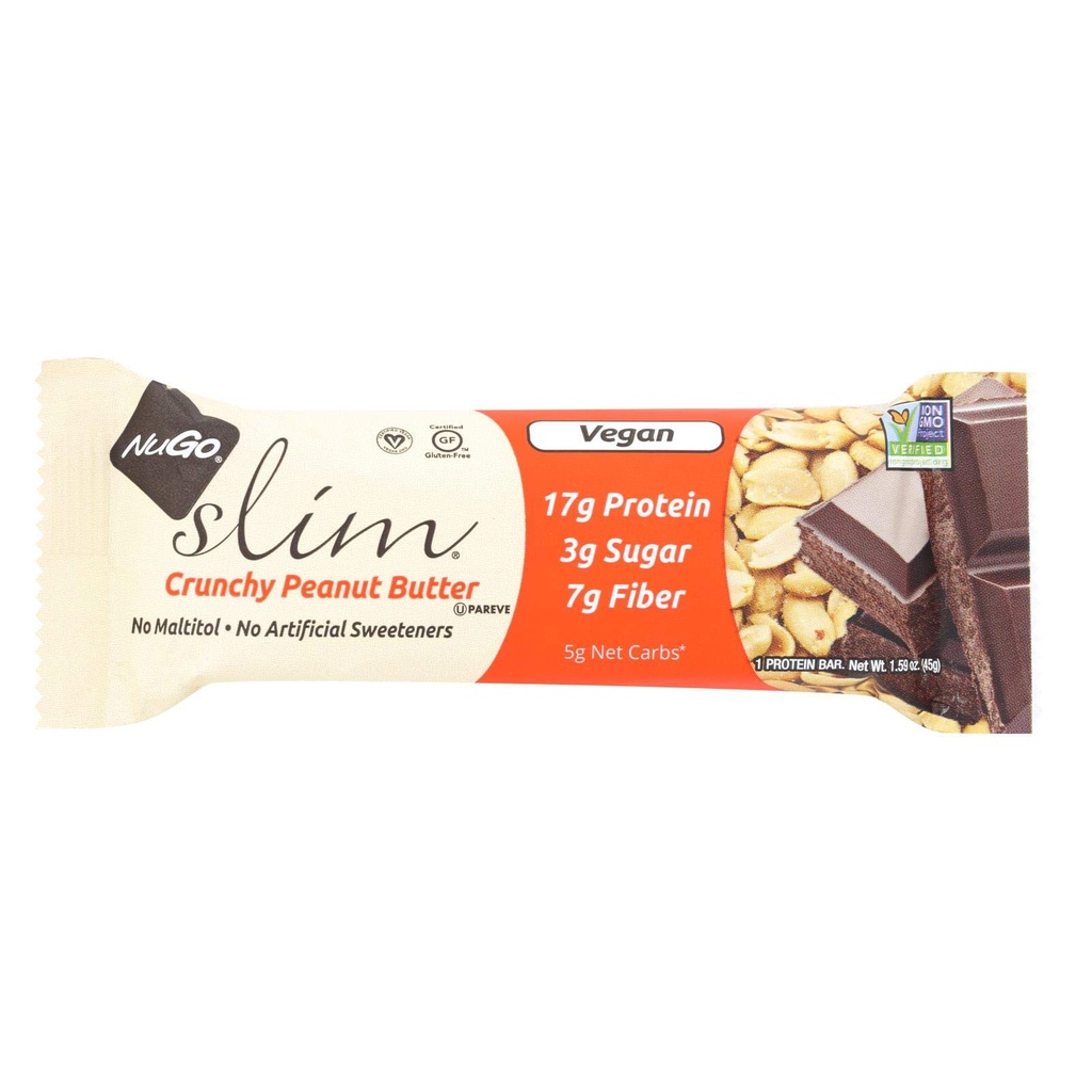 Nutrection Bar - Slim - Crunchy Peanut Butter - 1.59 Oz Bars - Kasus 12