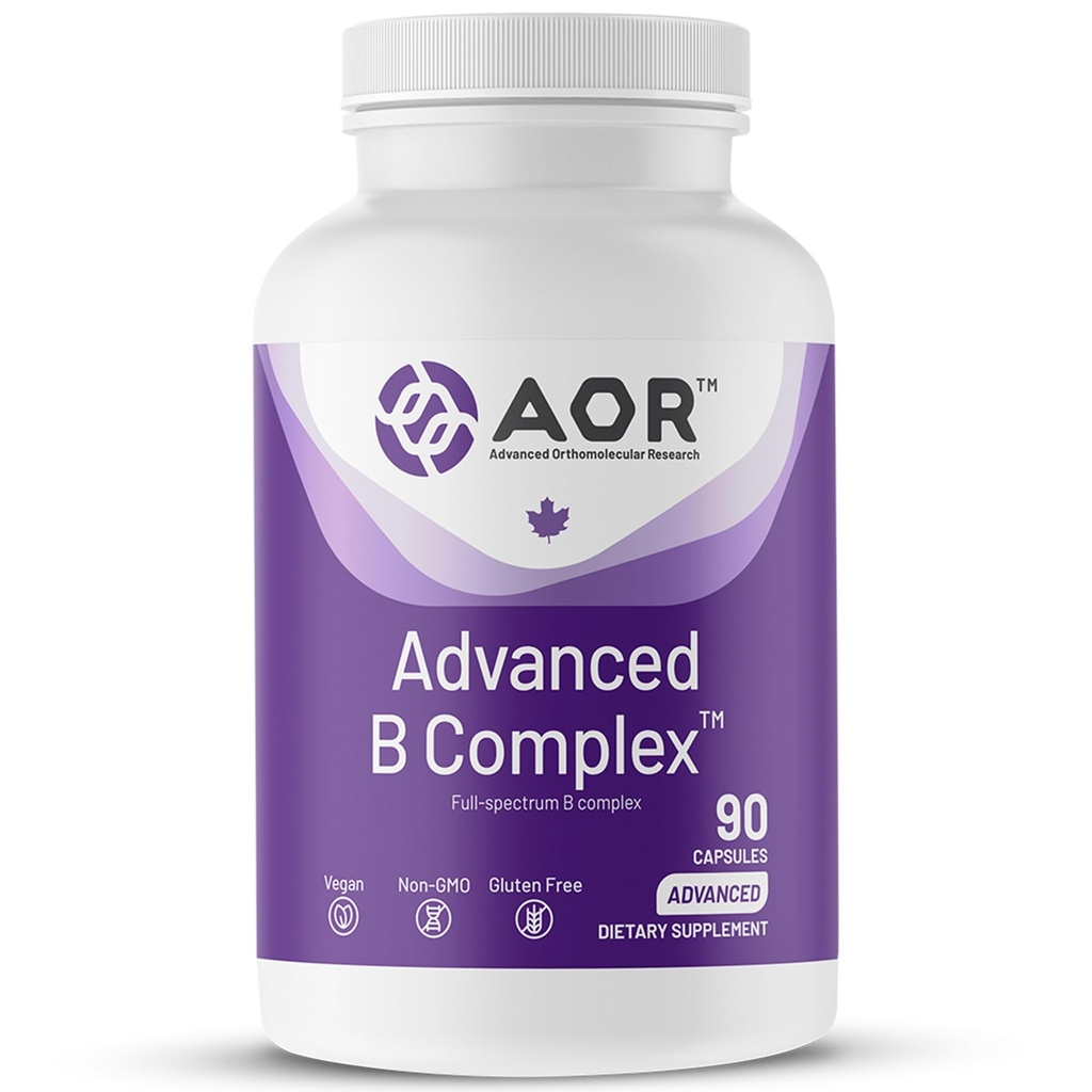AOR, Kompleks B Lanjutan, Dukungan Multivitamin untuk Energi, Stres dan Metabolisme, Tambahan Dieter, 90 Kapsul (90 Hamba)