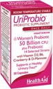 HealthAid UriProbio - 50 Milyar CFU Women 's Probiotic with Prebiotic, Cranberry, D-Mannose, Vitamin D & B: 124; Mendukung Tract Uriner & Digetical Wellness, Acid & Bile Resistant, Vegan