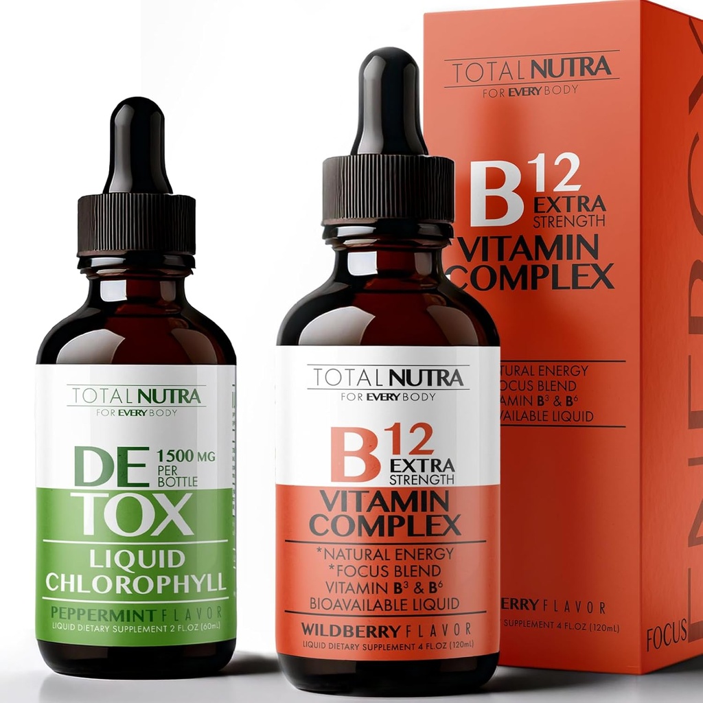 Cair Chlorophyll Drops 50mg & Extra Strength Vitamin B Complex Drops