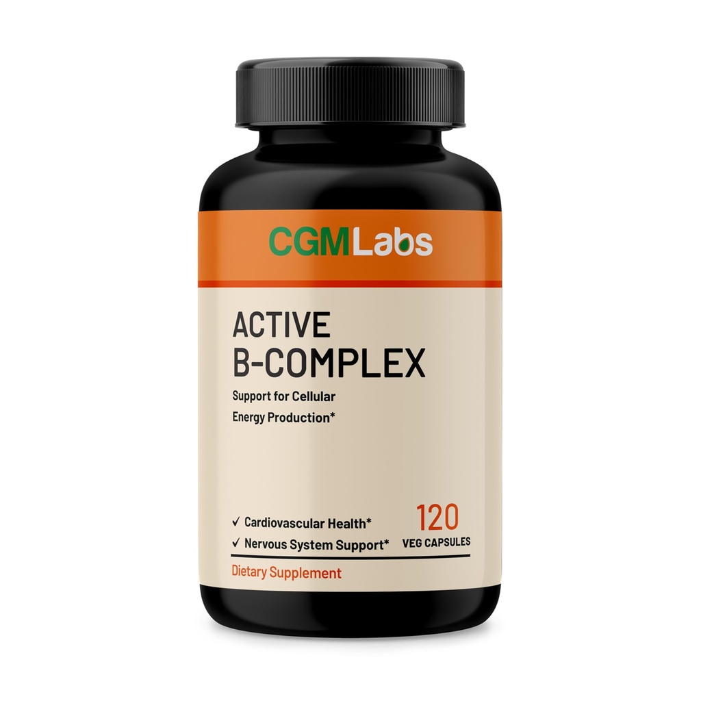 Vitamin B Kompleks - Aktif B1, B2, B3, B6, B12, Thiamine, Riboflavin, Niasin, Fleek, Biothenic Acid, Inositol oleh CGM Labs