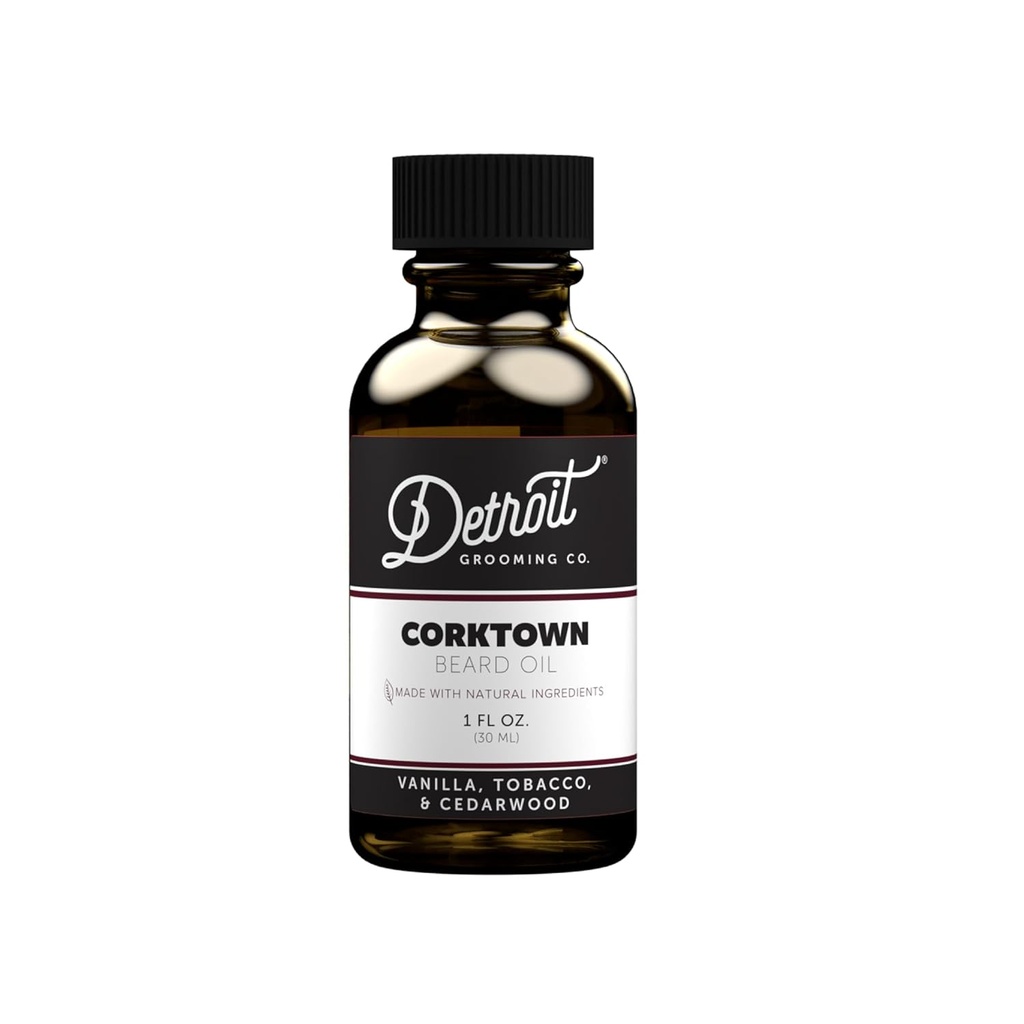 Detroit Grooming Beard Oil 124; Hydrating & Nemula dengan Vitamin E AverCorktown Scent (1 oz)