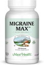 Maxi Health Health Migraine Max 124; powerful Migraine Relief 124; 100% Natural 124; 120 Easy- To-Swallow Kapsules Kosher- Sertifikasi