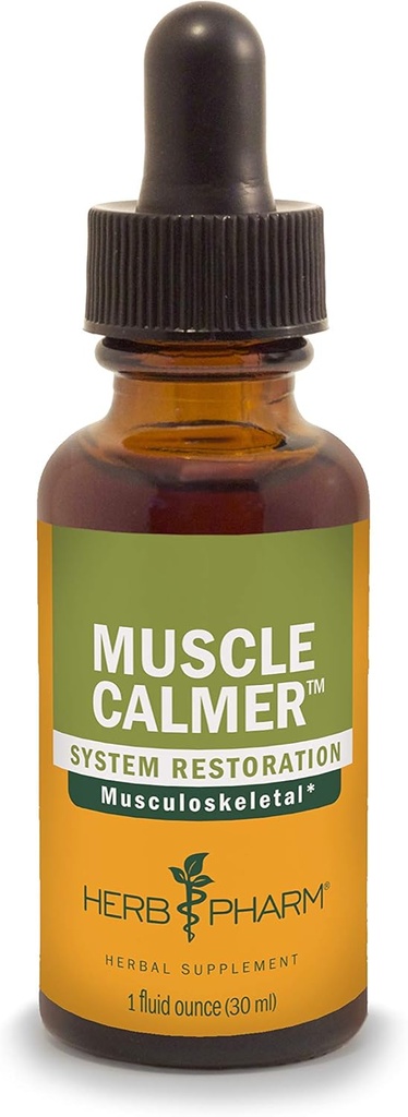 Herb Pharm Calmer Liquid Herbal Formula untuk Musculoskeletal System Dukungan - 1 Ounce