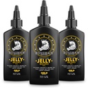 Bossman Jelly Beard Oil for Men - 3 Pack (12 oz in Total, Gold Scent) - Lembut, Moisturizes & Kondisi dengan Ingrediens Alam