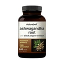 NatureBell Ashwagandha dengan Black Pepper, 240 Capsules 124; Kompleks Absorpsi Tinggi - Ekstra Kekuatan Root Extract - Adaptogens Suplemen untuk Relaxation - Non-GMO