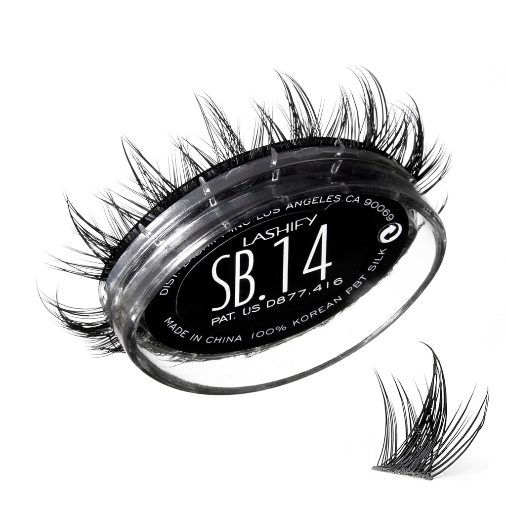 Lashify Star Burst 14mm Gossamer Diy Eyelash Extensions Refill, The Ultimate Multi Lacered Lash, Black, Easy False Lashes