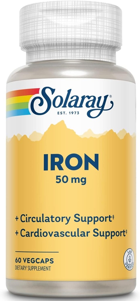Solaray Iron 50mg 124; 60 Count 124; Paket 2