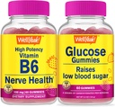 Potency Tinggi WellYeah Vitamin B6 + Glummies, Bundle - Great Tasting, Vitamin Suplemen, Gluten Free, GMO Free, Chewable Gummy