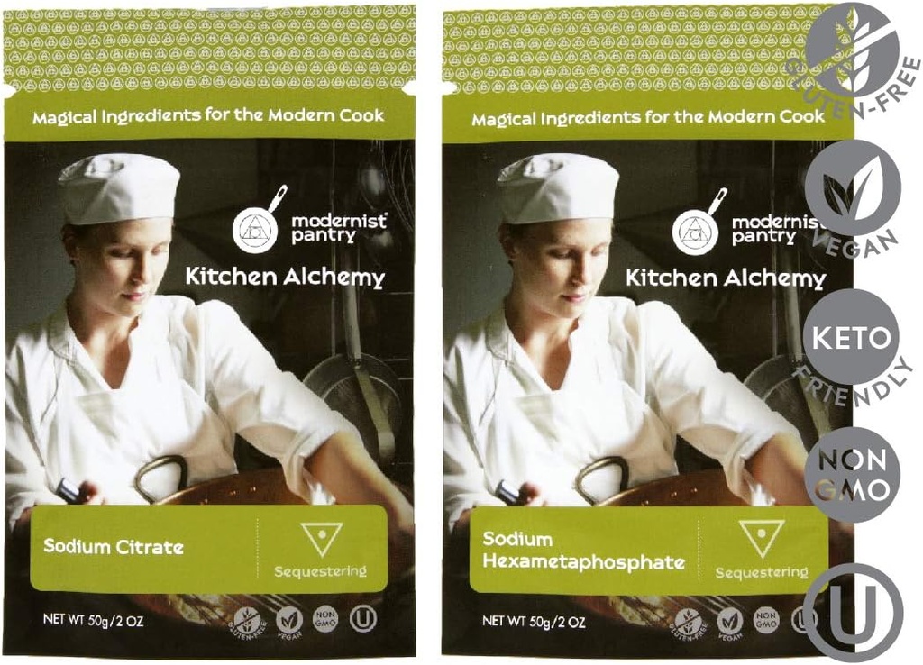 Sodium Citrate + Sodium Hexametafosfat Value Pack None-GMO Vegan OU Kosher Sertifikasi - 100g / 4oz
